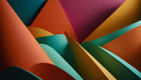 Colorful origami paper background. Colorful origami pattern.の素材