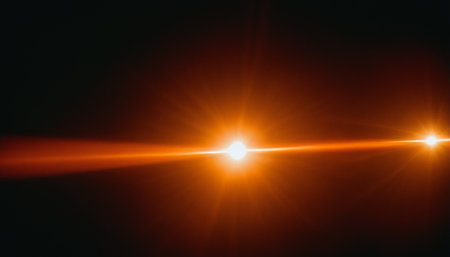 star with lens flare and bokeh effect made in 3d softwareの素材