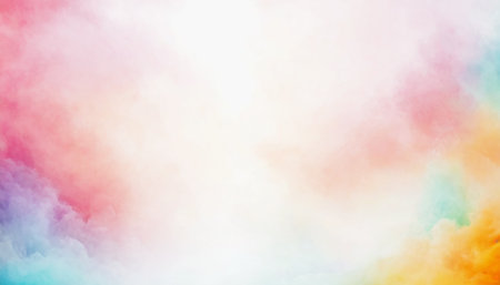 Sun and cloud background with a pastel colored, gradient pastelの素材