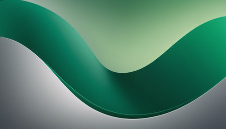 Green wavy abstract background. Vector illustration for your graphic design.の素材