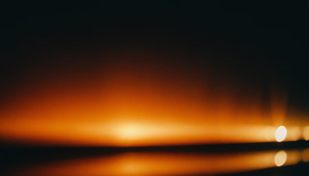 Abstract blurred background with bokeh defocused lights on the waterの素材
