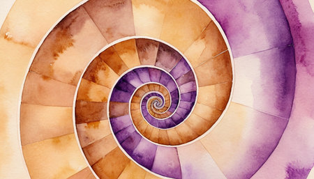 Watercolor spiral background. Spiral spiral pattern. Watercolor spiral background. Spiral spiral pattern.の素材