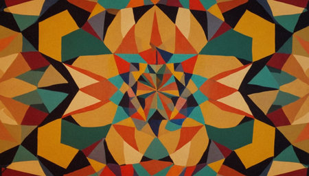 Abstract colorful kaleidoscope background. Beautiful kaleidoscope texture. Unique kaleidoscope design.の素材
