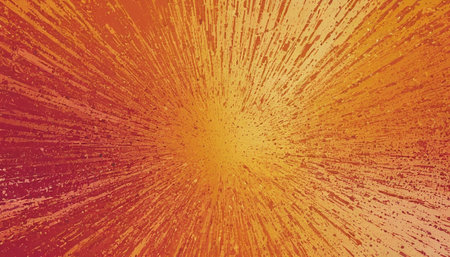 Abstract orange background with rays of light. Vector illustration for your designの素材