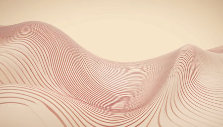 Abstract background with wavy lines. 3d rendering, 3d illustration.の素材