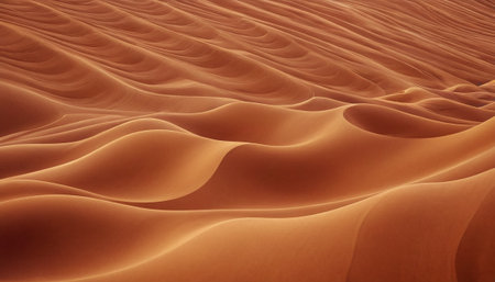 Abstract background of red sand dunes. 3d render illustration.の素材