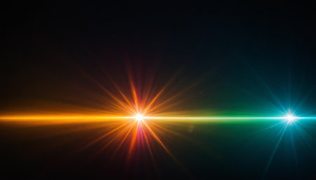 star with lens flare and bokeh effect made in 3d softwareの素材