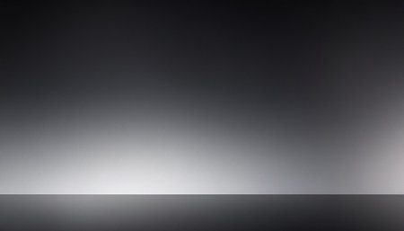 Empty room with black wall and floor. Abstract background for design.の素材