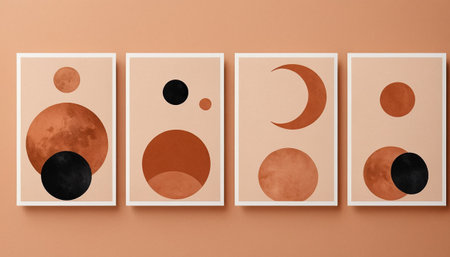 Contemporary art collage with abstract shapes. Modern abstract design.の素材