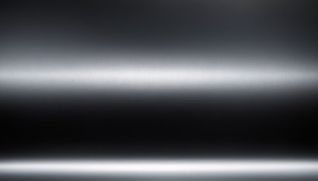 Metal background or texture of brushed steel plate with reflections Iron plate and shinyの素材