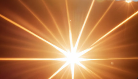 star with lens flare and bokeh effect made in 3d softwareの素材