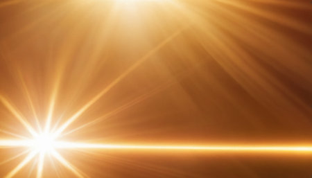 sun burst with lens flare effect. sun burst with rays and spotlightの素材