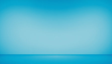 Empty room with blue wall and floor. 3D Rendering.の素材