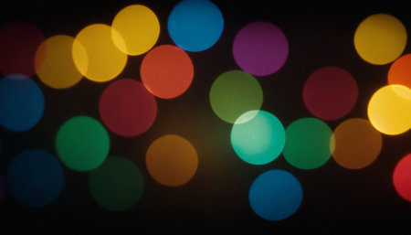 Abstract circular bokeh background of Christmaslight, New Year backgroundの素材