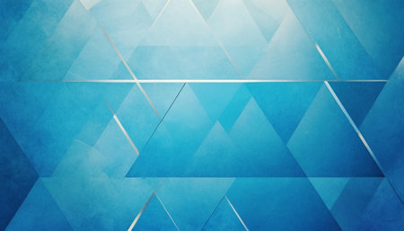 Blue abstract background with triangles. 3d rendering, 3d illustration.の素材