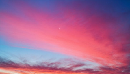 Colorful sunset sky with cloud. Abstract nature background. Long exposure.の素材