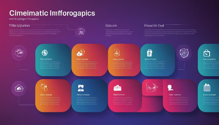 Modern infographics options banner. Vector illustration. Can be used for workflow layout, diagram, number options, web design.の素材