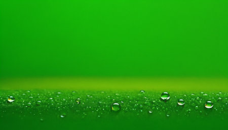 water drops on green leaf macro close up background high quality big size printの素材