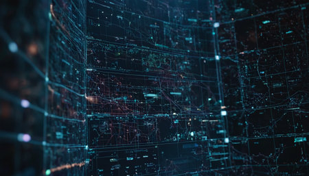 Abstract technology background with circuit board. Network concept. 3D Renderingの素材