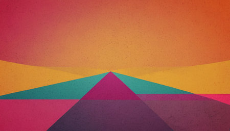 Abstract background with colorful geometric shapes. 3d rendering, 3d illustration.の素材