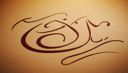 Calligraphy of the name of the month of Ramadan Kareemの素材