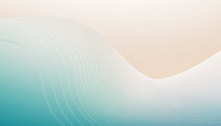 Abstract background with smooth lines in pastel blue and beige colorsの素材