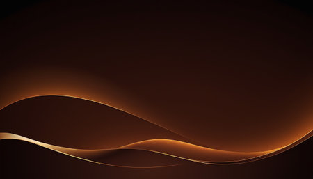 abstract orange background with smooth lines and space for your text.の素材