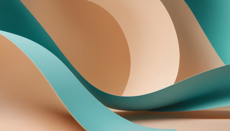 Abstract background with curved lines in pastel colors. 3d renderの素材