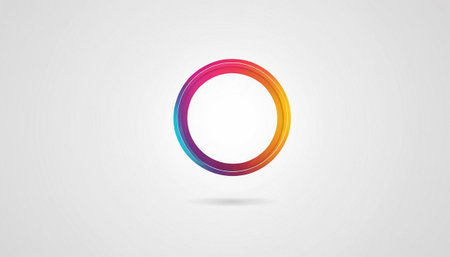 Circle icon colorful on white background. Vector illustration for your designの素材