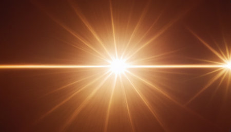 star with lens flare and bokeh effect made in 3d softwareの素材