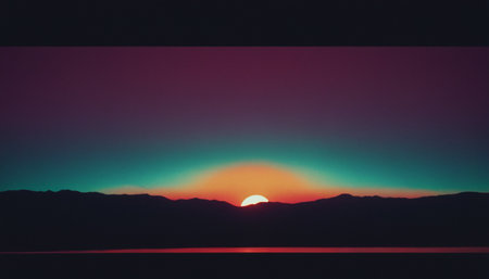 Sunset over the mountains. Sunset over the mountains. Sunset over the mountains. Sunrise over the mountains.の素材