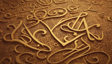golden calligraphy of eid al adha in islamic calligraphyの素材