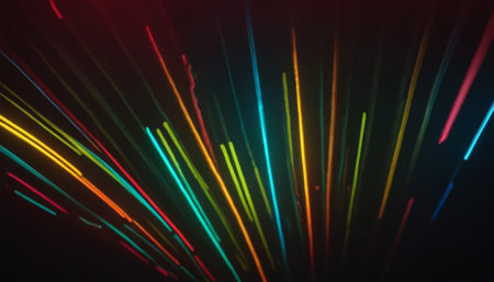 abstract background with colorful lights and motion blur, computer generated imagesの素材