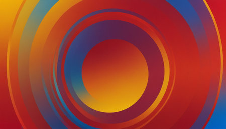 Abstract background with circles. Vector Illustration. Colorful gradient.の素材