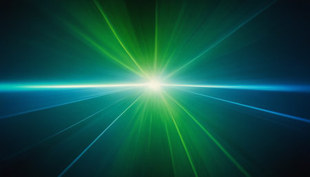 Abstract background with lens flare. Rays of light. Rays of light.の素材