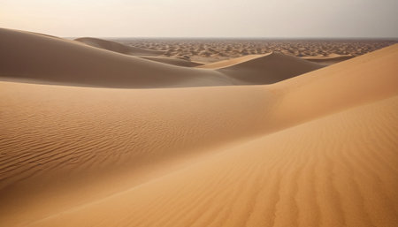 the empty quarter  and outdoor  sand  dune in oman old desert rub al khaliの素材