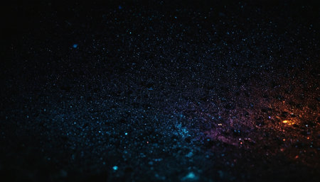 abstract background with bokeh defocused lights and stars.の素材