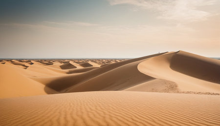 the empty quarter  and outdoor  sand  dune in oman old desert rub al khaliの素材