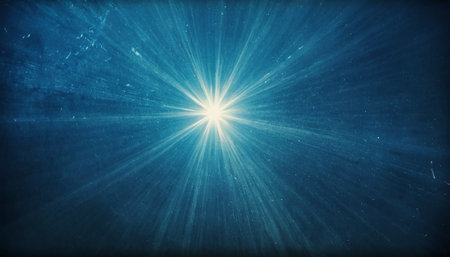 abstract star with rays of light and grunge textured backgroundの素材