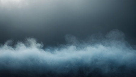 Fog and smoke on a dark background. Abstract background for design.の素材