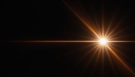 star with lens flare and bokeh effect made in 3d softwareの素材