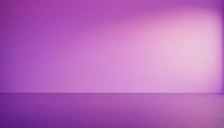 Empty room with purple wall and floor, 3d rendering. Computer digital drawing.の素材