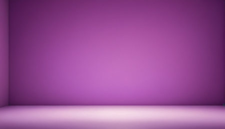 Empty room with purple wall and floor, 3d rendering. Computer digital drawing.の素材