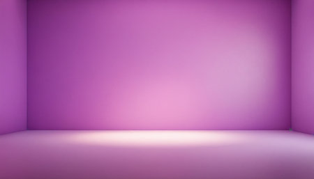 Purple empty room with floor and ceiling. 3D rendering.の素材