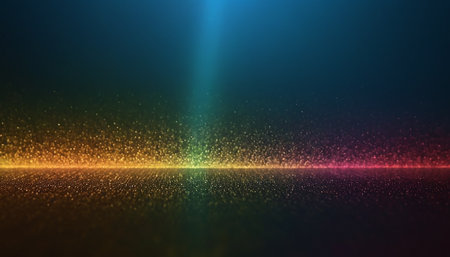glowing particles in the dark with bokeh. abstract backgroundの素材