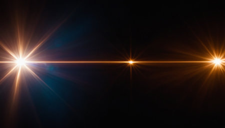 star with lens flare and bokeh effect made in 3d softwareの素材