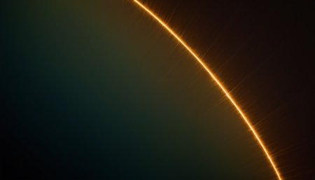 3d rendering of an abstract background with a neon line in the centerの素材