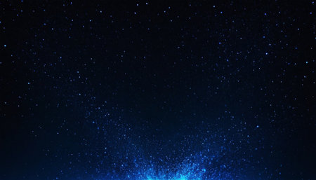Night starry sky with stars as a background. Vector illustration.の素材