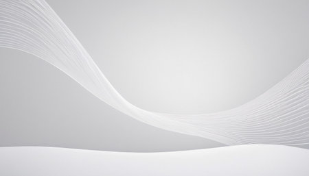 Abstract background with white wavy lines. 3d render illustration.の素材