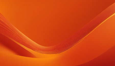 Abstract orange background with curve lines. 3d rendering, 3d illustration.の素材